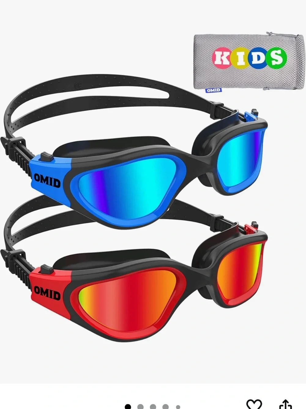 Polarized Kids Swim Goggles - set of 2